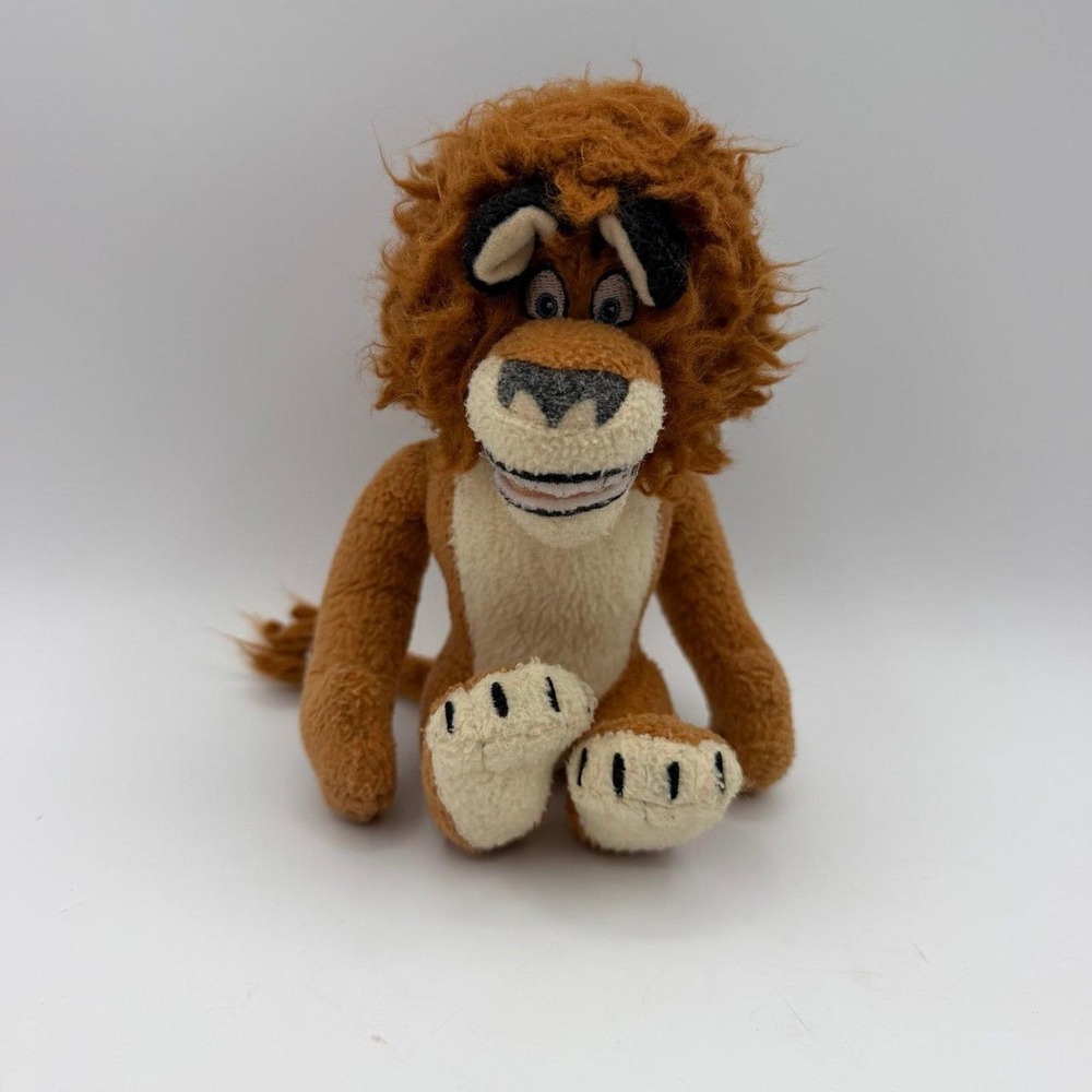 DreamWorks Madagascar Alex The Lion Plush Stuffed Animal Vintage 2005 6"